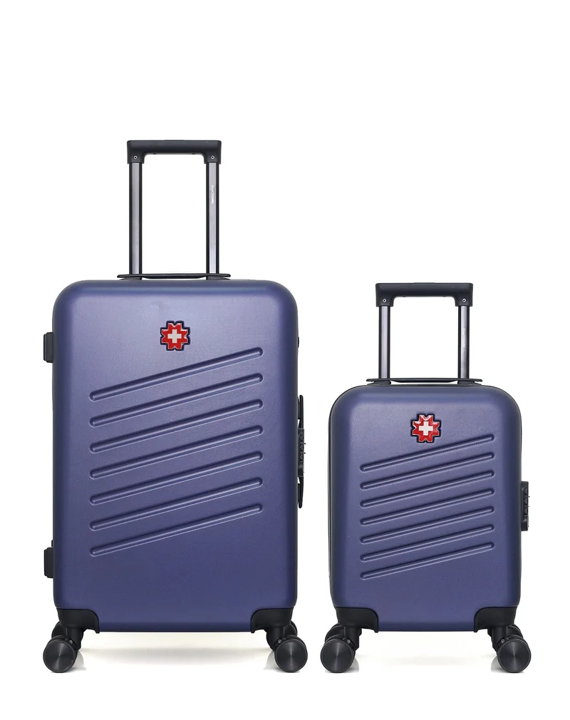 SWISS KOPPER – 2er-Pack – Mittelgroßer Koffer und Handgepäck XXS ZURICH