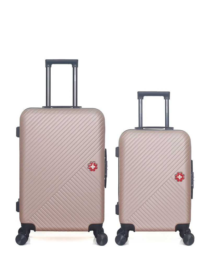 SWISS KOPPER – 2er-Pack – Mittelgroßer Koffer und Handgepäck SPIEZ
