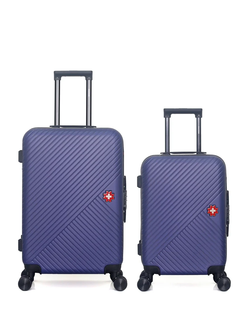 SWISS KOPPER – 2er-Pack – Mittelgroßer Koffer und Handgepäck SPIEZ