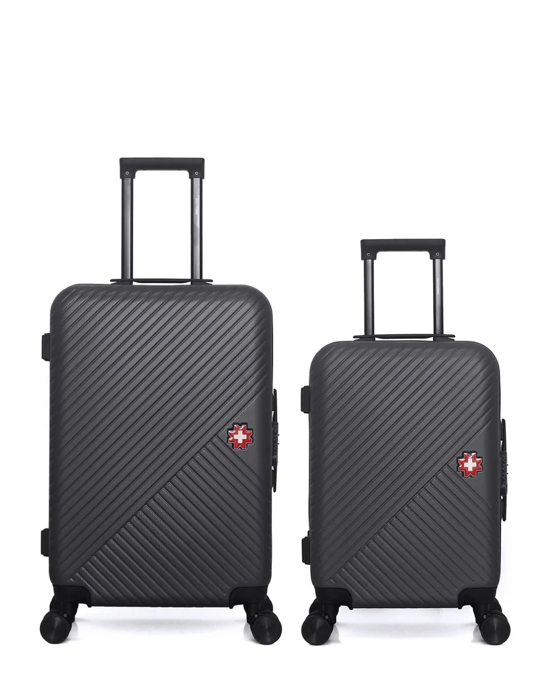 SWISS KOPPER – 2er-Pack – Mittelgroßer Koffer und Handgepäck SPIEZ