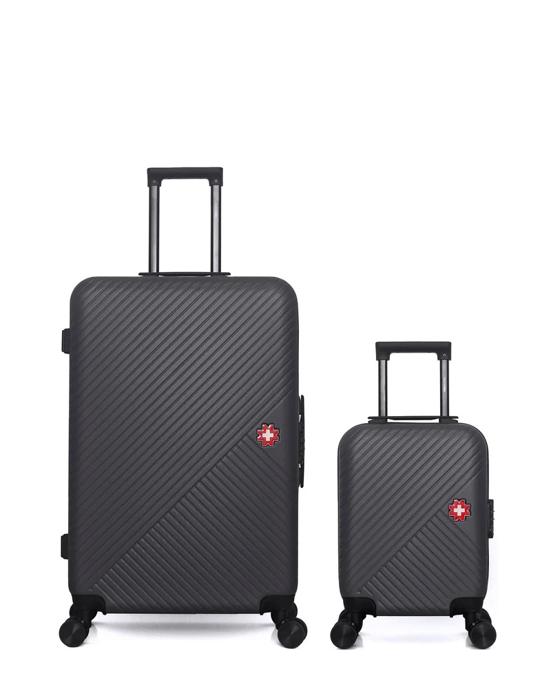 SWISS KOPPER – 2er-Pack – Großer Koffer und Handgepäck XXS SPIEZ