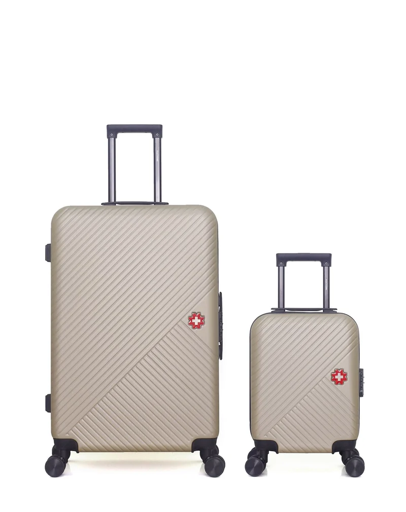 SWISS KOPPER – 2er-Pack – Großer Koffer und Handgepäck XXS SPIEZ
