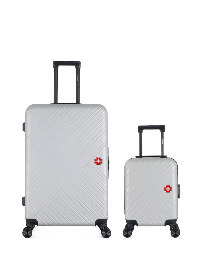 SWISS KOPPER – 2er-Pack – Großer Koffer und Handgepäck XXS SPIEZ