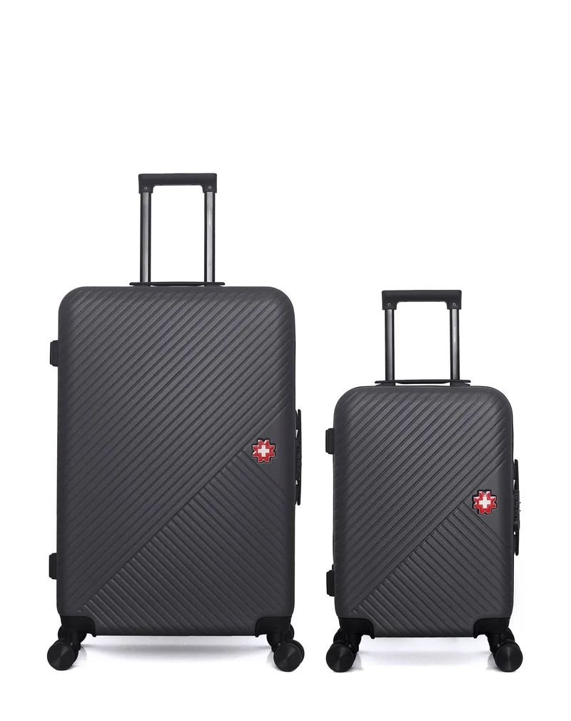 SWISS KOPPER – 2er-Pack – Großer Koffer und Handgepäck SPIEZ
