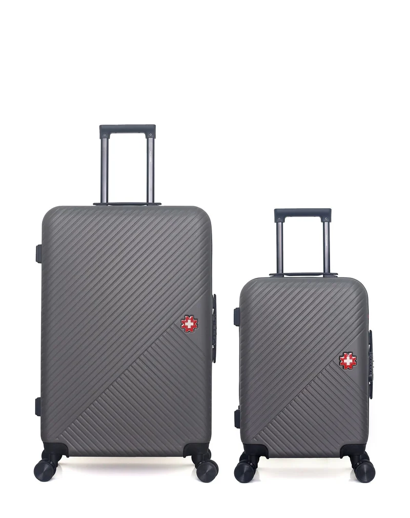 SWISS KOPPER – 2er-Pack – Großer Koffer und Handgepäck SPIEZ