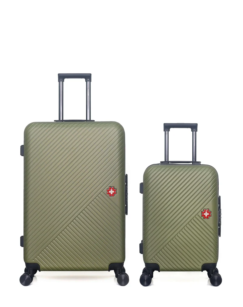 SWISS KOPPER – 2er-Pack – Großer Koffer und Handgepäck SPIEZ