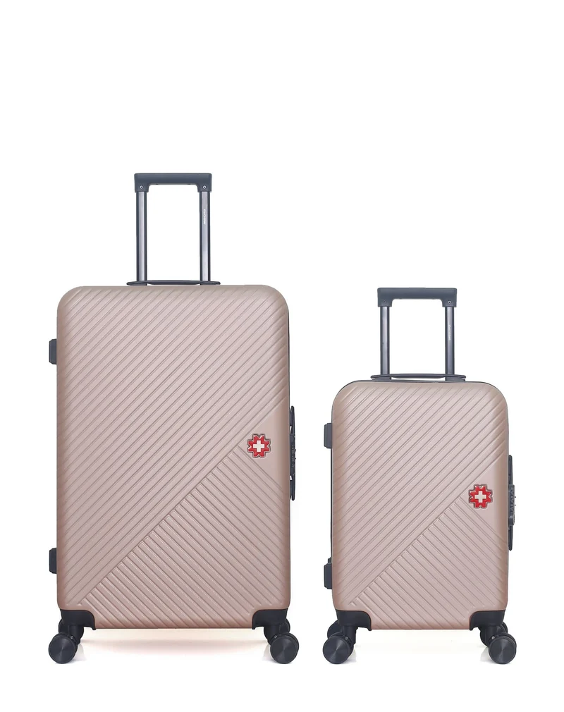 SWISS KOPPER – 2er-Pack – Großer Koffer und Handgepäck SPIEZ