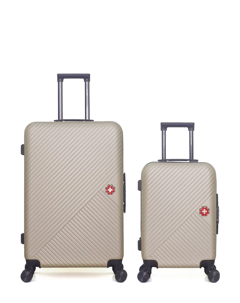 SWISS KOPPER – 2er-Pack – Großer Koffer und Handgepäck SPIEZ