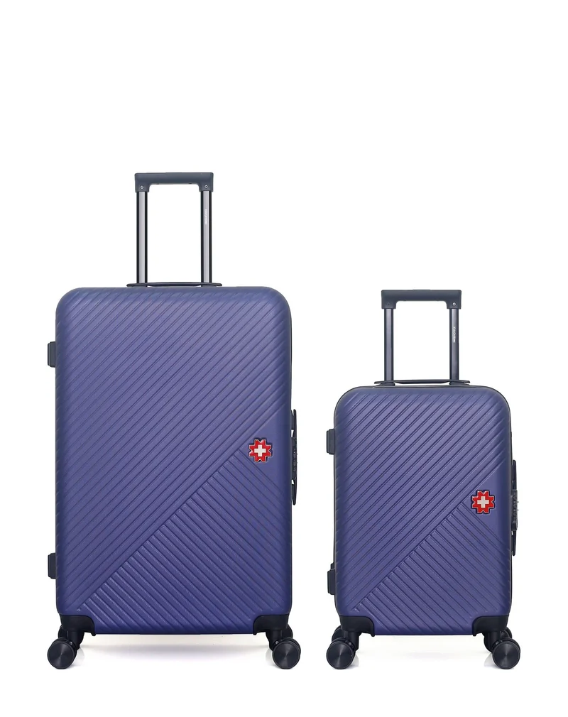 SWISS KOPPER – 2er-Pack – Großer Koffer und Handgepäck SPIEZ