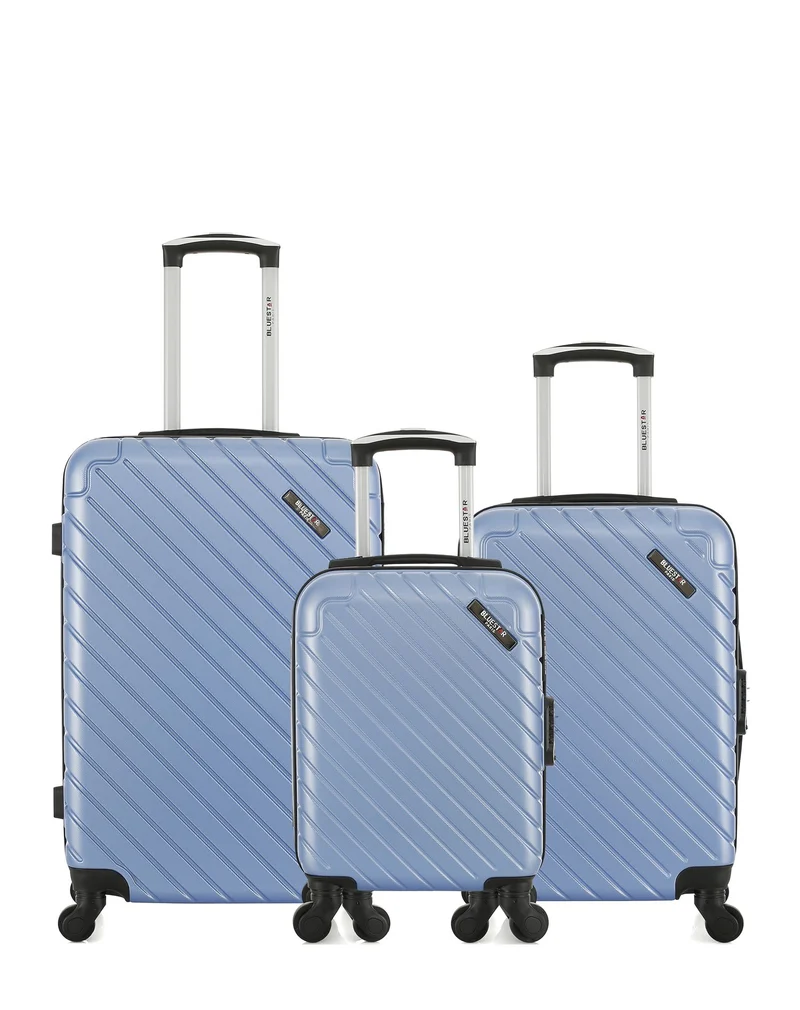 BLUESTAR - 3er-Pack – Mittelgroßer Koffer, Handgepäck und Handgepäck XXS CITE
