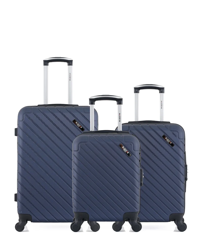 BLUESTAR - 3er-Pack – Mittelgroßer Koffer, Handgepäck und Handgepäck XXS CITE