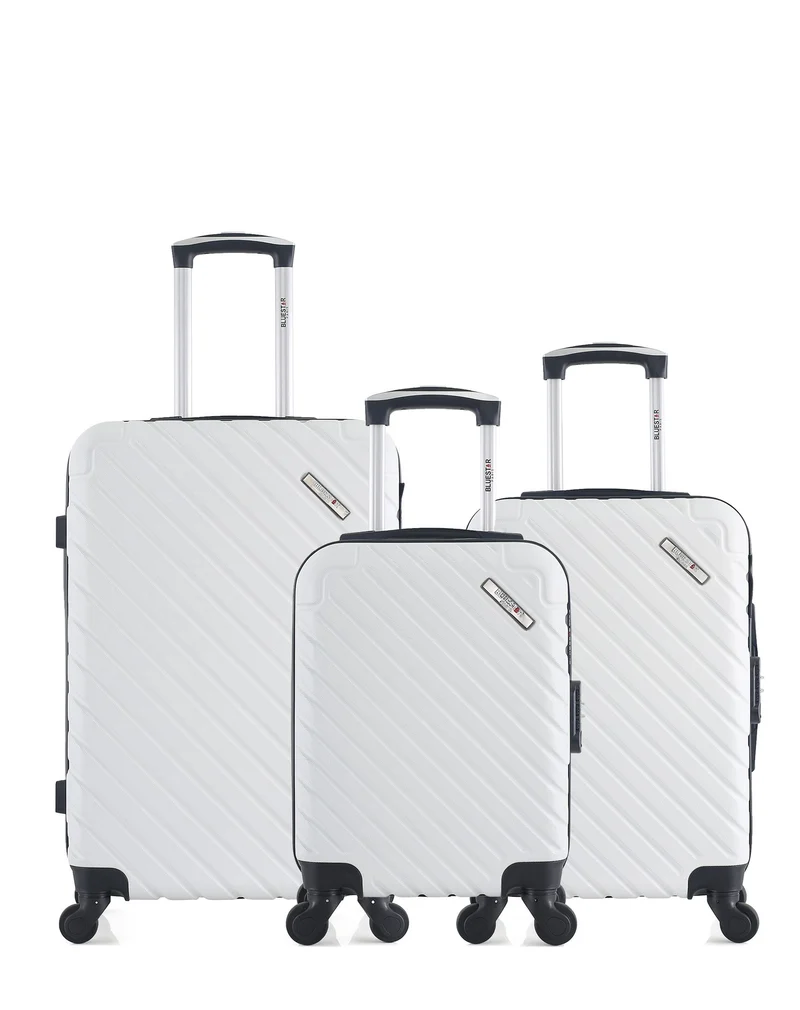 BLUESTAR - 3er-Pack – Mittelgroßer Koffer, Handgepäck und Handgepäck XXS CITE