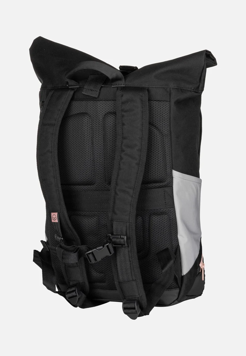 Allen Medium Schwarz-Rosa - Rolltop Rucksack