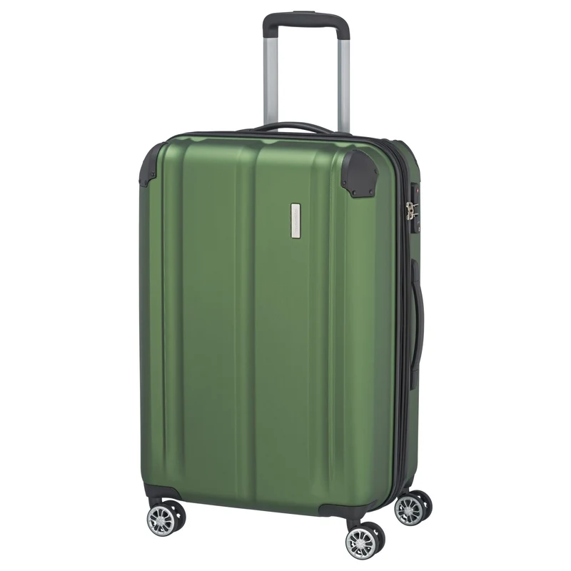 Travelite City - 4-Rollen-Trolley erw. M 68 cm (grün)