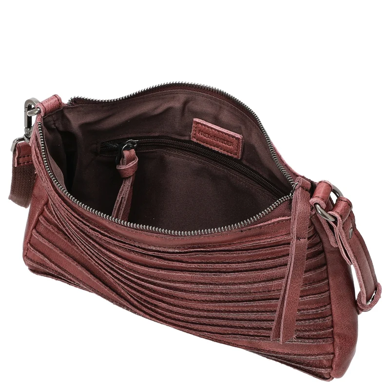 FREDsBRUDER Riffel Crossbag - Umhängetasche 27 cm (barolo red)