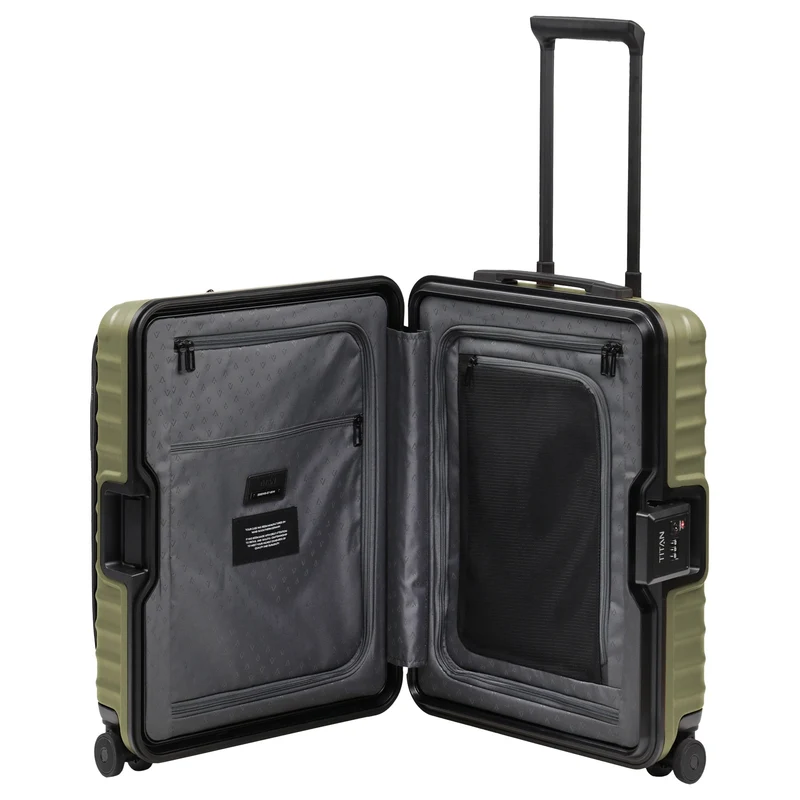 TITAN OVERSEAS - 4-Rollen-Kabinentrolley S 55/23cm mit Vortasche (forest green, 55/23 cm)