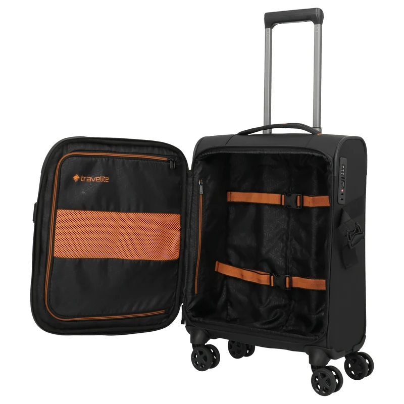 Travelite Briize - 4-Rollen-Kabinentrolley S 55 cm (schwarz)
