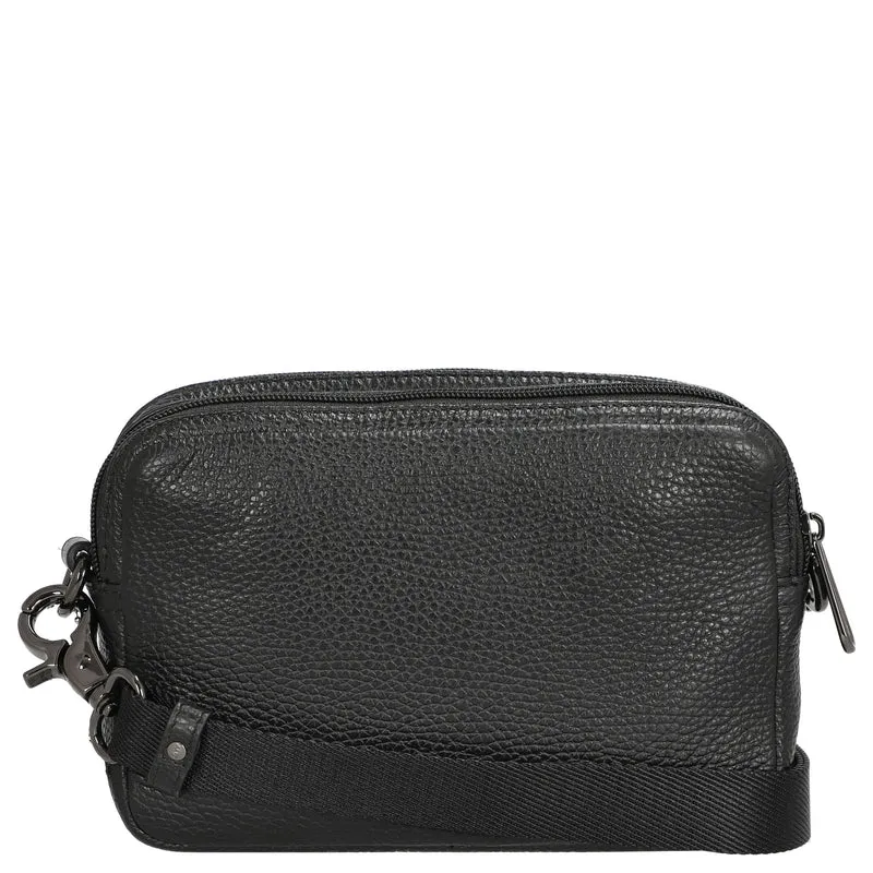 Mandarina Duck Mellow Leather - Umhängetasche 20 cm (nero)