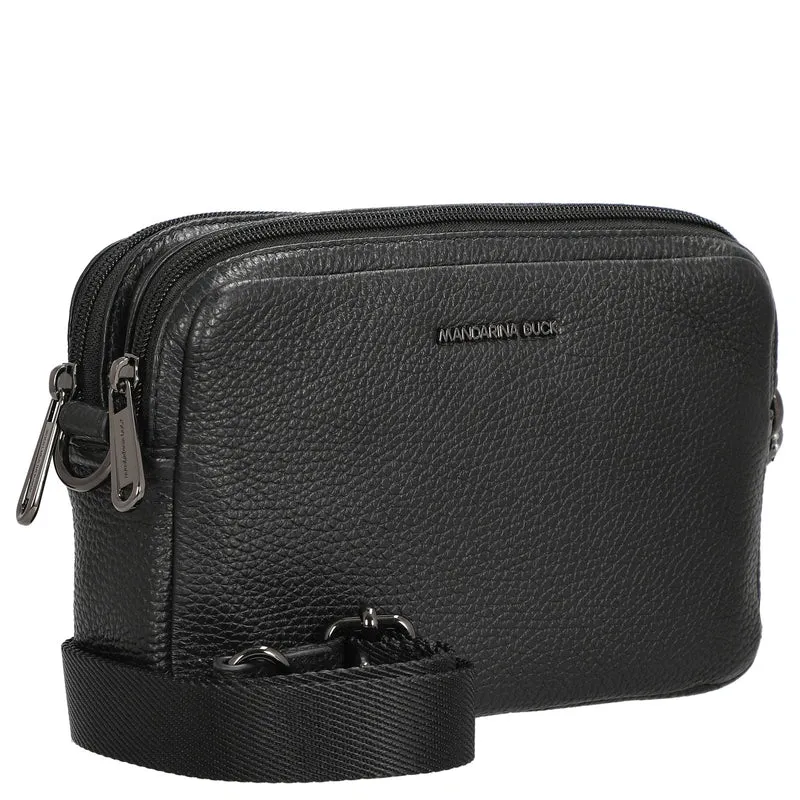 Mandarina Duck Mellow Leather - Umhängetasche 20 cm (nero)