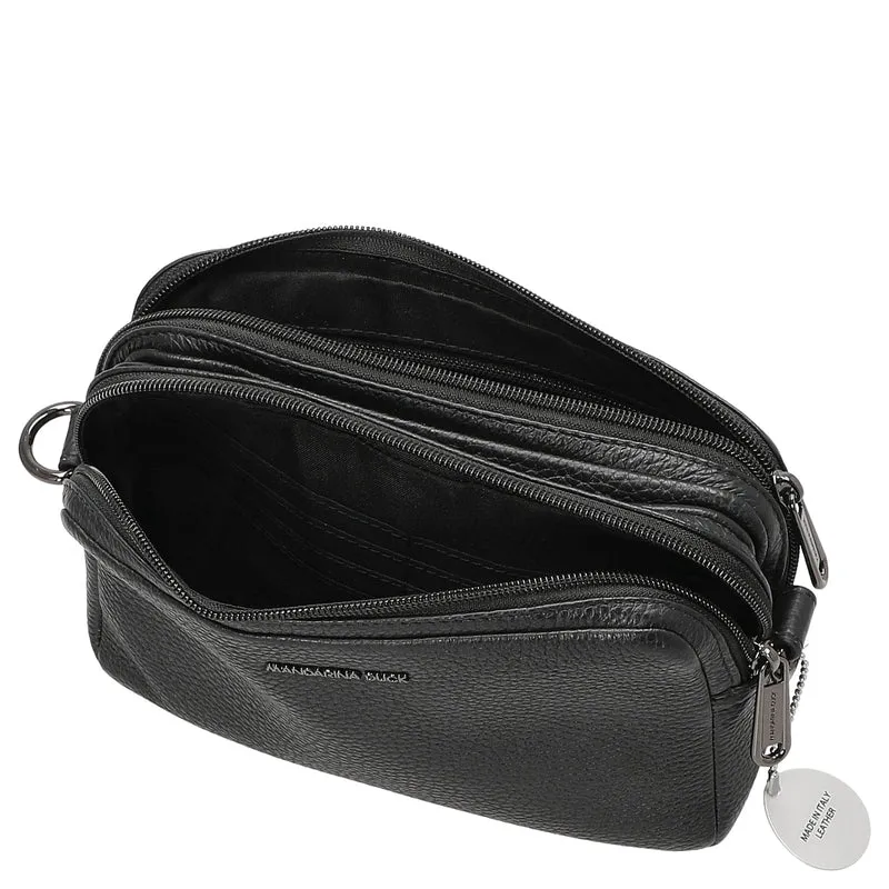 Mandarina Duck Mellow Leather - Umhängetasche 20 cm (nero)