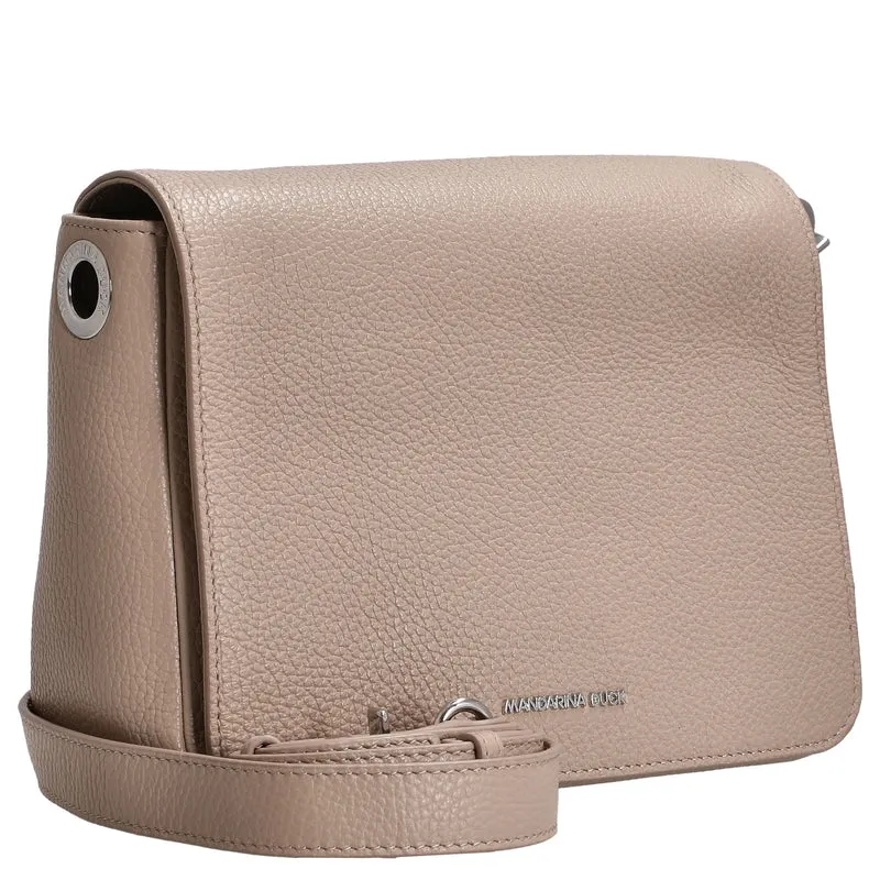 Mandarina Duck Mellow Leather - Umhängetasche 36 cm (warm taupe)