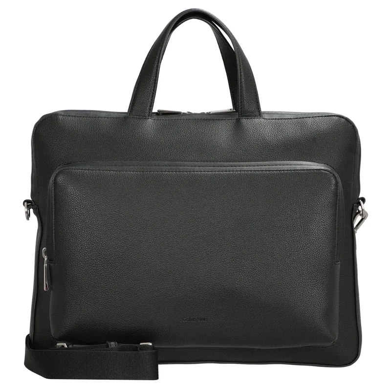 Calvin Klein Micro Pebble Slim Briefcase - Aktentasche 13" (black)