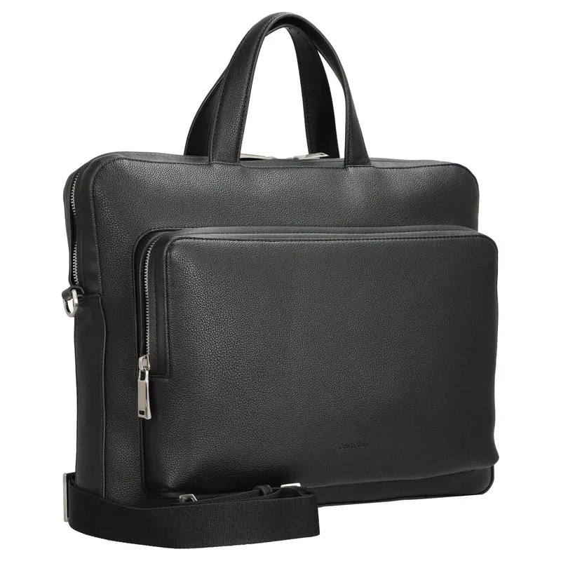 Calvin Klein Micro Pebble Slim Briefcase - Aktentasche 13" (black)