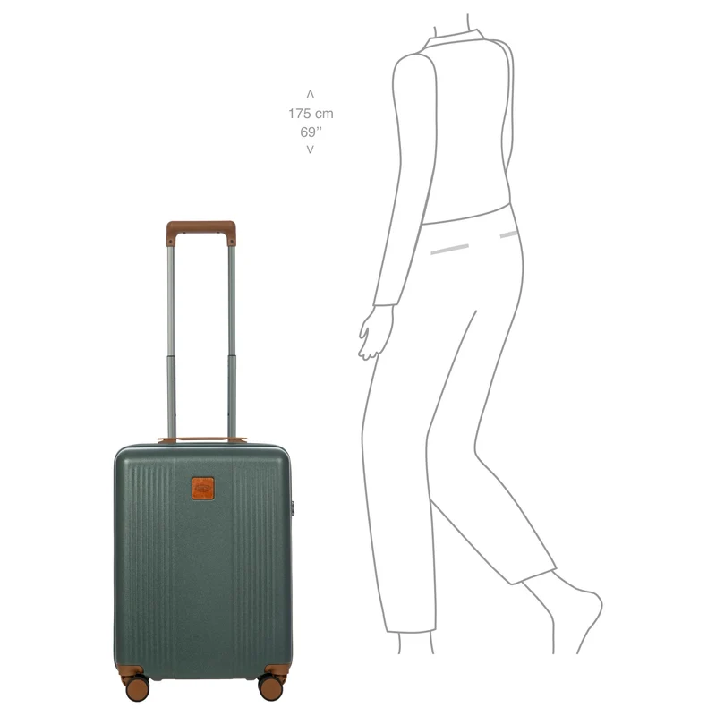 Brics Ferrara - 4-Rollen-Kabinentrolley S 55 cm (green)