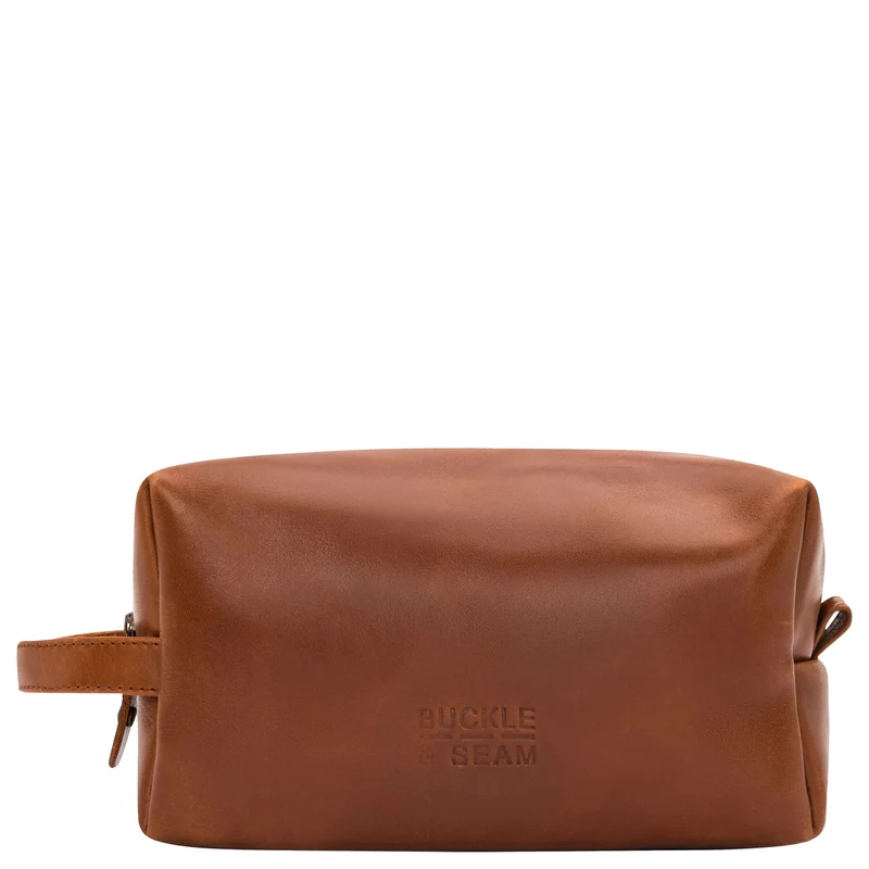 Buckle & Seam Everest - Kulturbeutel 22 cm (cognac)