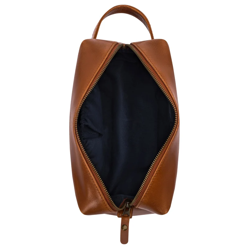 Buckle & Seam Everest - Kulturbeutel 22 cm (cognac)