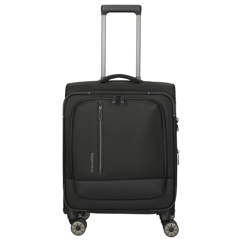 Travelite Crosslite - 4-Rollen-Kabinentrolley S 55 cm erw. (schwarz)