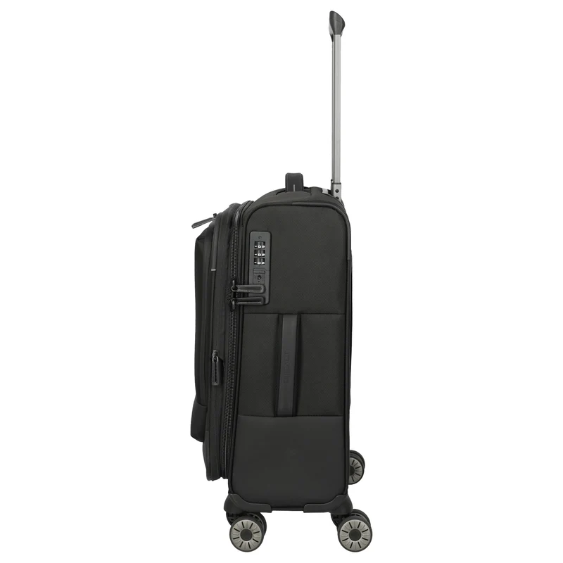 Travelite Crosslite - 4-Rollen-Kabinentrolley S 55 cm erw. (schwarz)