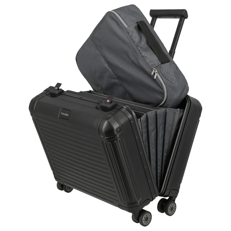 Travelite Next - 4-Rollen-Businesstrolley 45 cm (schwarz)
