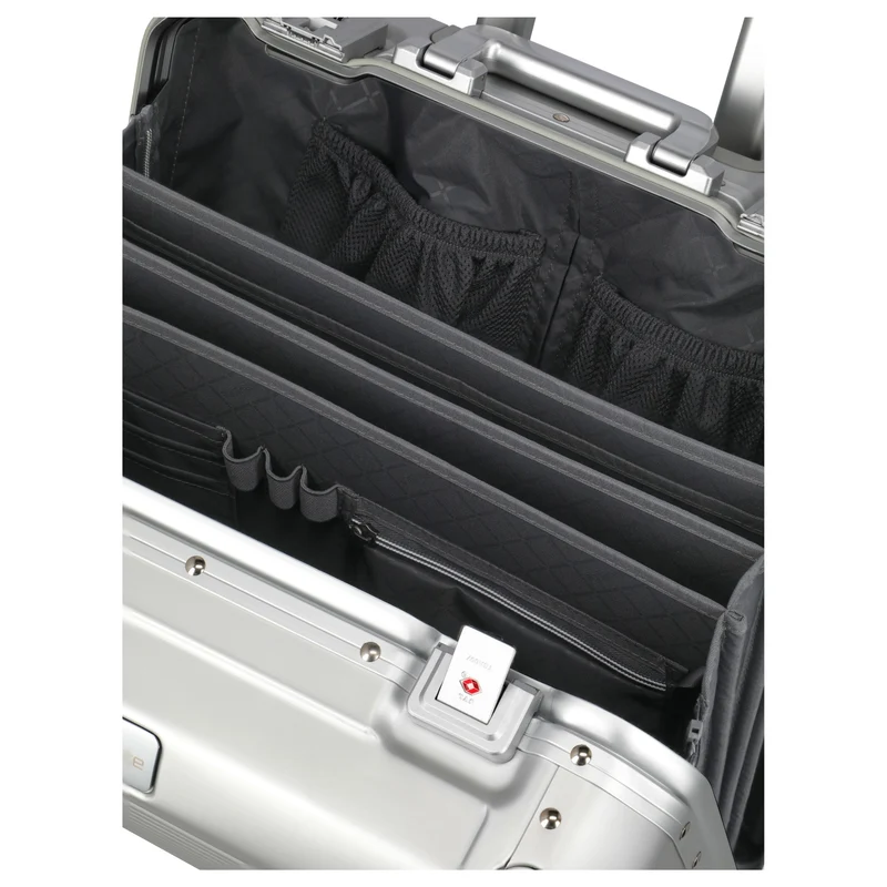 Travelite Next - 4-Rollen-Businesstrolley 45 cm (silber)