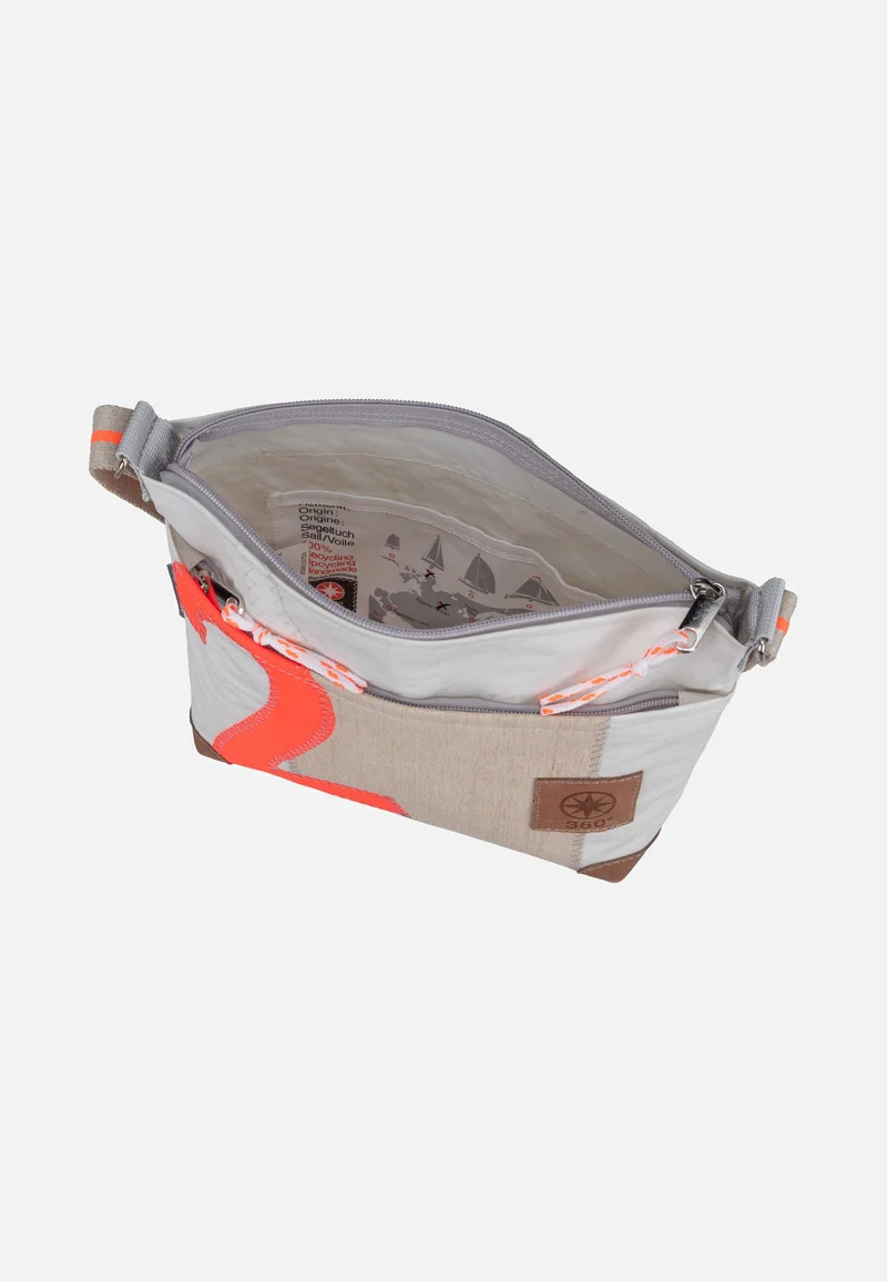Deern Lütt Crossover Weiss/Sand/Zahl Orange - Beuteltasche