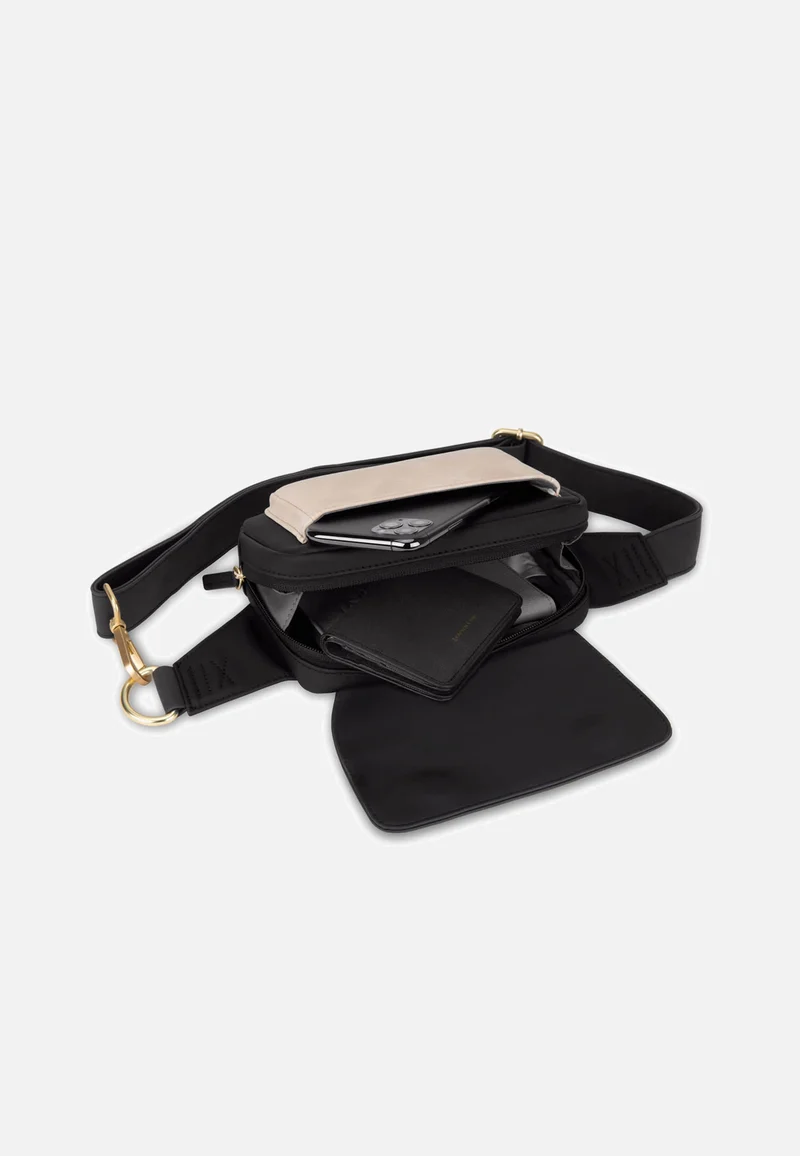 Visby Cream Black - Bauchtasche