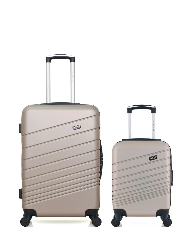 WAVE PARIS - 2er-Pack – Mittelgroßer Koffer und Handgepäck XXS TIGRE