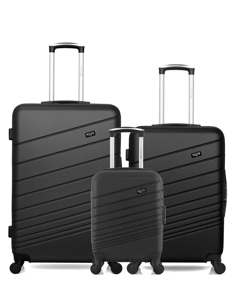 WAVE PARIS - 3er-Pack – Großer Koffer, mittelgroßer Koffer und Handgepäck XXS TIGRE
