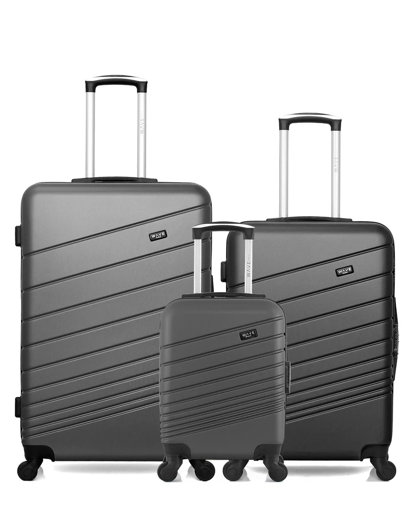 WAVE PARIS - 3er-Pack – Großer Koffer, mittelgroßer Koffer und Handgepäck XXS TIGRE