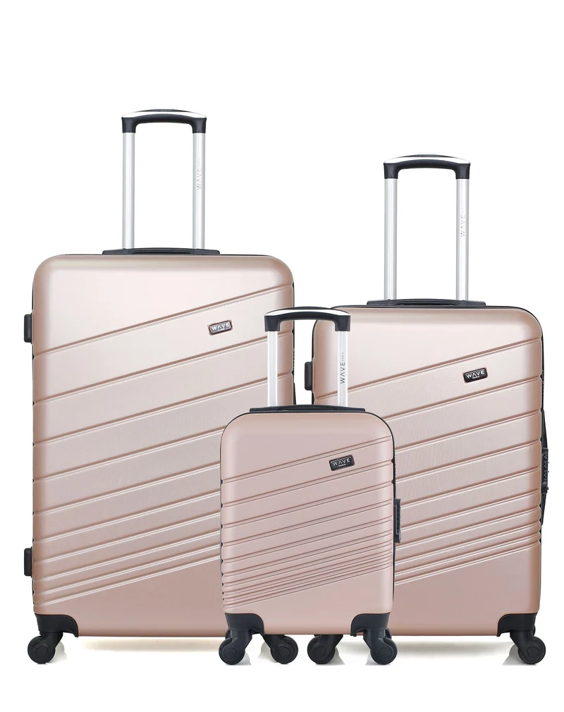 WAVE PARIS - 3er-Pack – Großer Koffer, mittelgroßer Koffer und Handgepäck XXS TIGRE