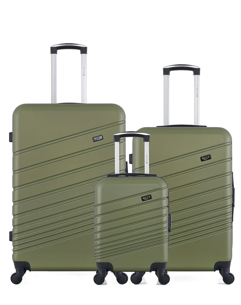 WAVE PARIS - 3er-Pack – Großer Koffer, mittelgroßer Koffer und Handgepäck XXS TIGRE