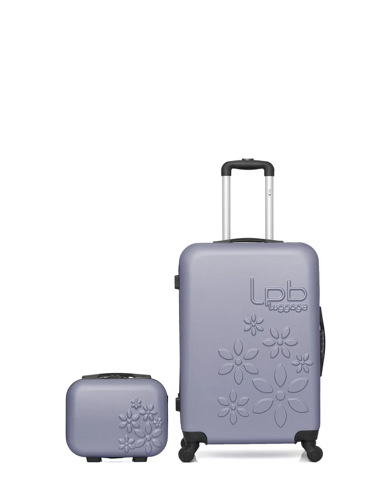 LPB LUGGAGE - 2er-Pack – Mittelgroßer Koffer und Kosmetikkoffer ELEONOR