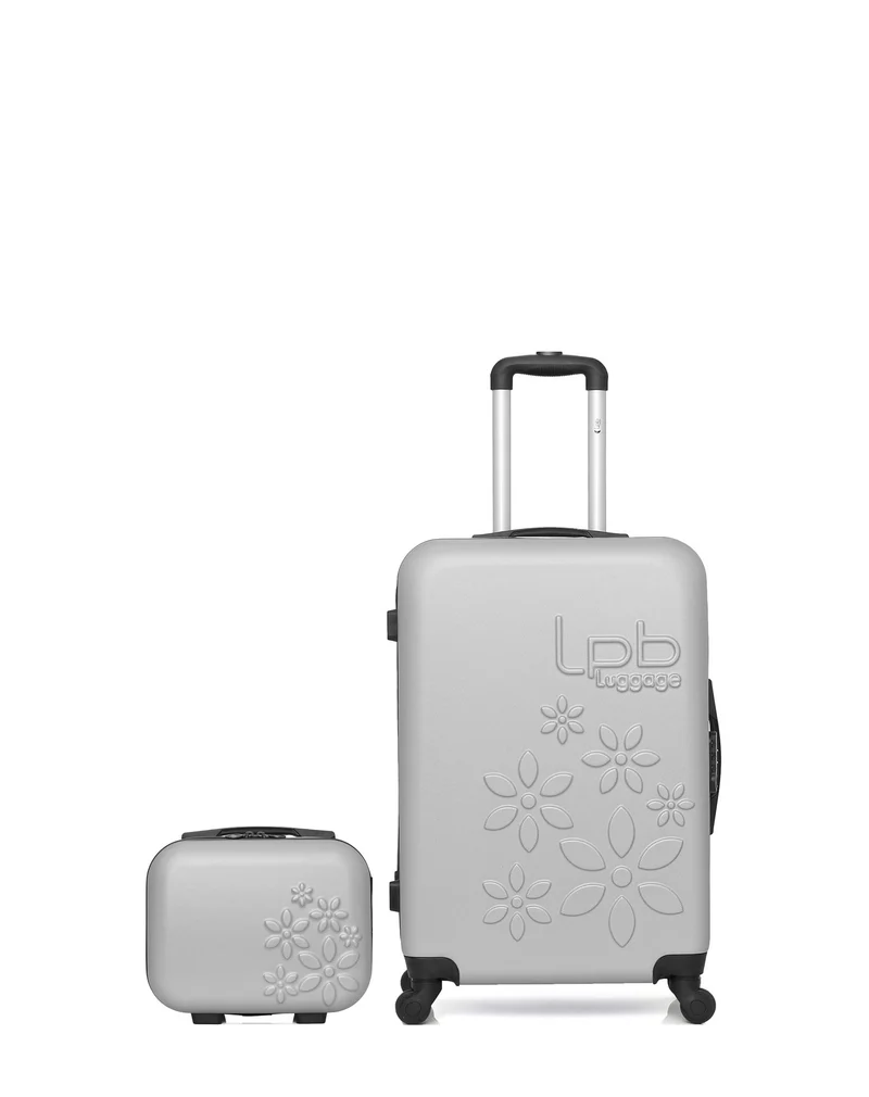 LPB LUGGAGE - 2er-Pack – Mittelgroßer Koffer und Kosmetikkoffer ELEONOR