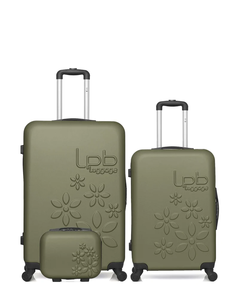 LPB LUGGAGE - 3er-Pack – Großer Koffer, mittelgroßer Koffer und Kosmetikkoffer ELEONOR