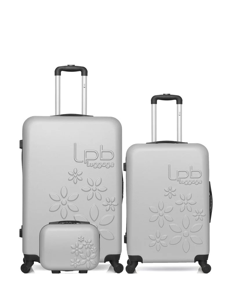 LPB LUGGAGE - 3er-Pack – Großer Koffer, mittelgroßer Koffer und Kosmetikkoffer ELEONOR