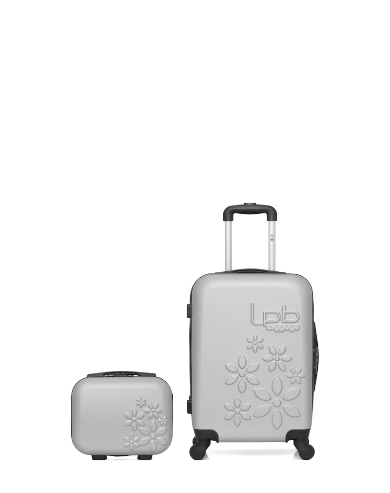LPB LUGGAGE - 2er-Pack- Handgepäck und Kosmetikkoffer ELEONOR