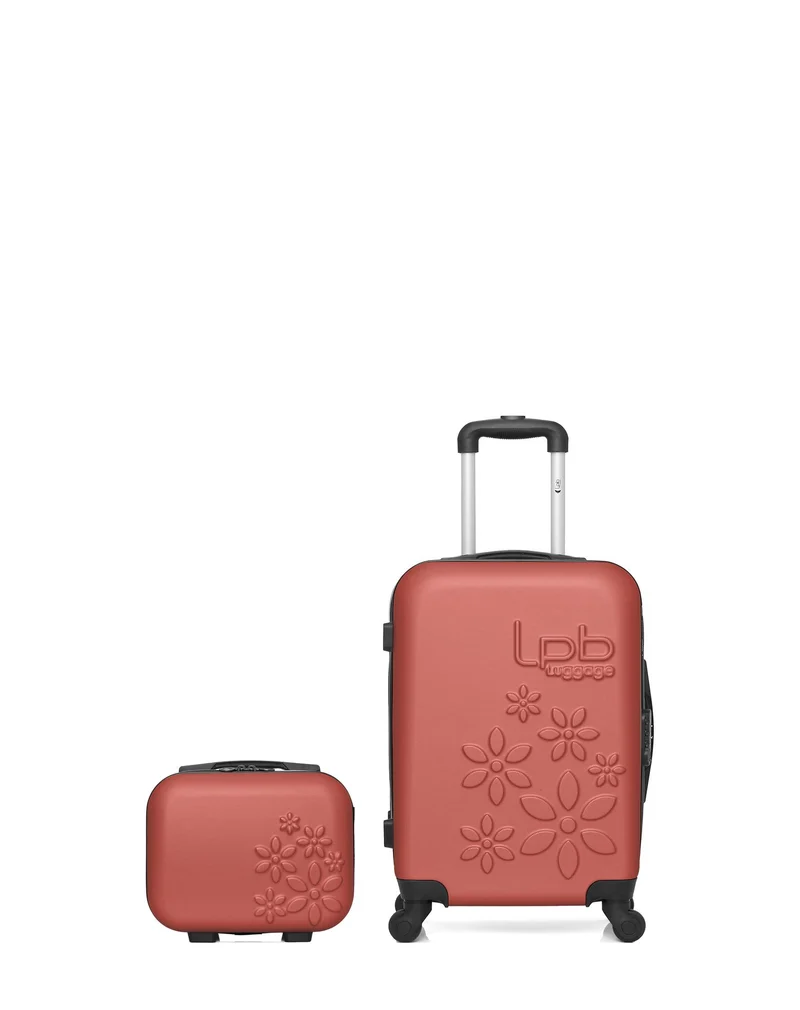 LPB LUGGAGE - 2er-Pack- Handgepäck und Kosmetikkoffer ELEONOR