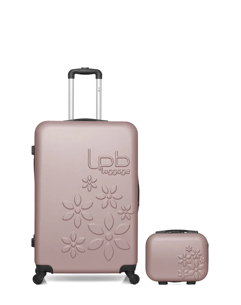 LPB LUGGAGE - 2er-Pack - Großer Koffer und Kosmetikkoffer ELEONOR