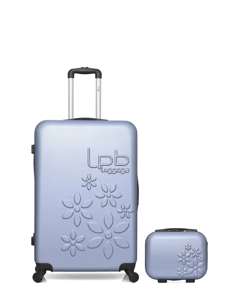 LPB LUGGAGE - 2er-Pack - Großer Koffer und Kosmetikkoffer ELEONOR