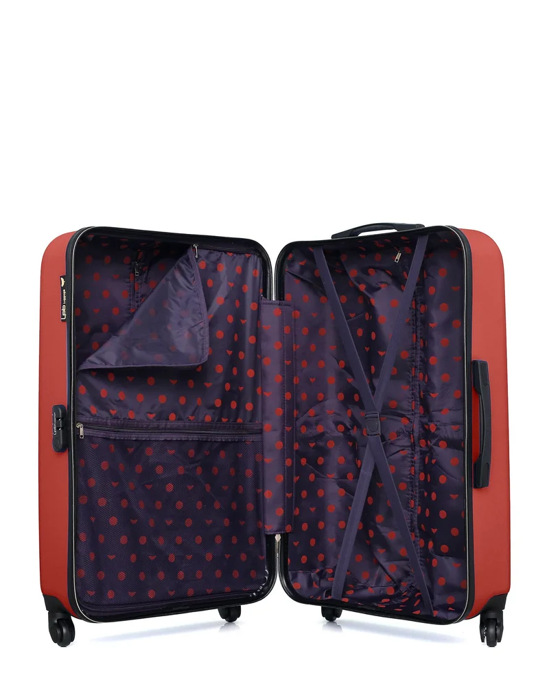 LPB LUGGAGE - 2er-Pack - Großer Koffer und Kosmetikkoffer ELEONOR
